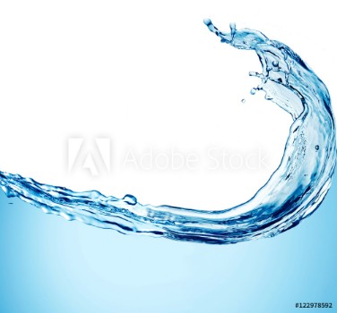 Picture of Water wave on white background
